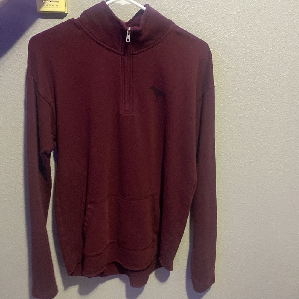 I am selling victorious secret burgundy colored, half zip up